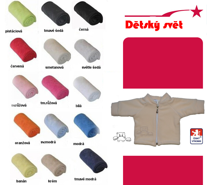 Kojenecká jarní fleece bundička Dětský svět šedá s Myškou