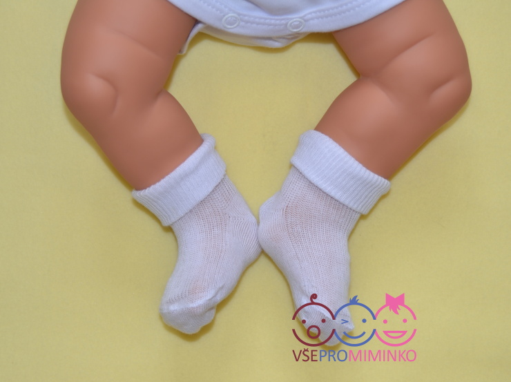 Kojenecké ponožky NOVITI bílé vel. 3-6 měsíců