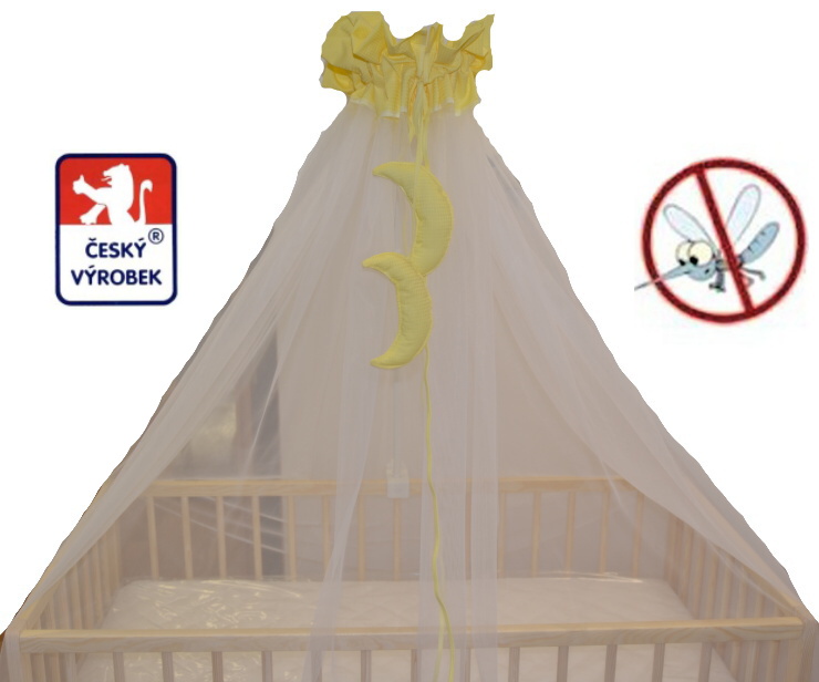 Moskytiéra na postýlku Dětský svět barevné plátno růžové