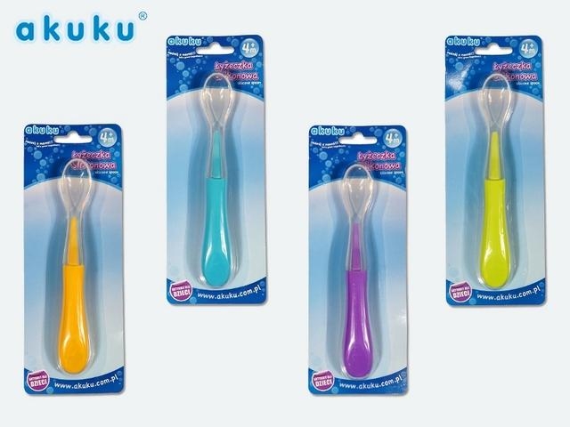 Dětská lžička Akuku bílá A0417