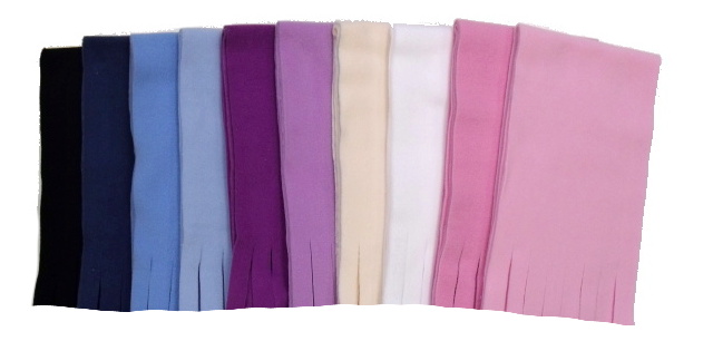 Kojenecká zimní šála Dětský svět fleece s prostřihem červená
