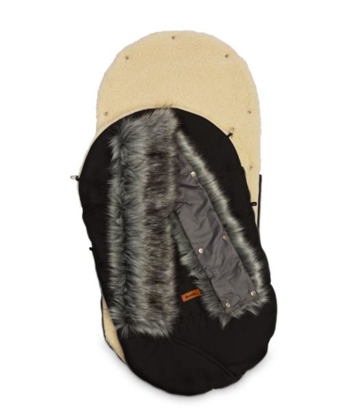 Zimní fusak do kočárku Sensillo ESKIMO BERÁNEK s kožešinou graphite