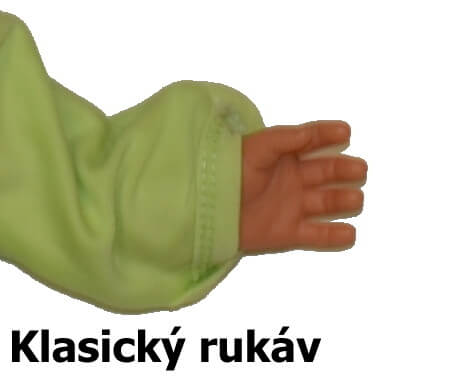 Kojenecká košilka Gama bílá se zelenou želvou a rukavičkovým rukávem velikost 50