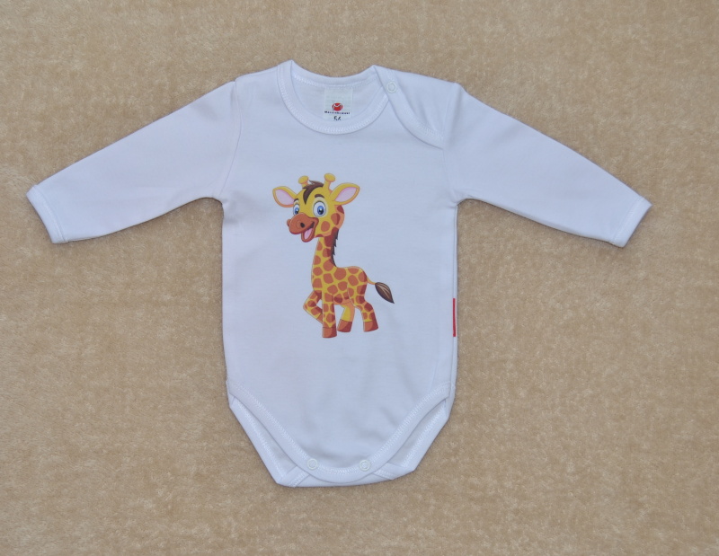 Dětské body Gama s velkou žirafou 