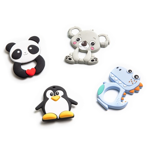 Dětské silikonové kousátko Akuku Panda