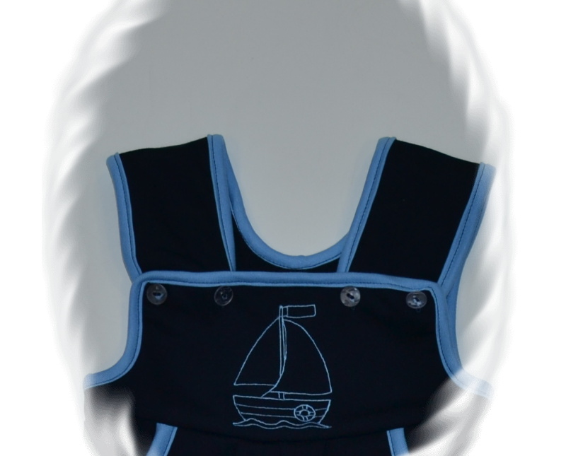 Dětské tepláky s laclem Dětský svět Grande tmavě modré s ježkem