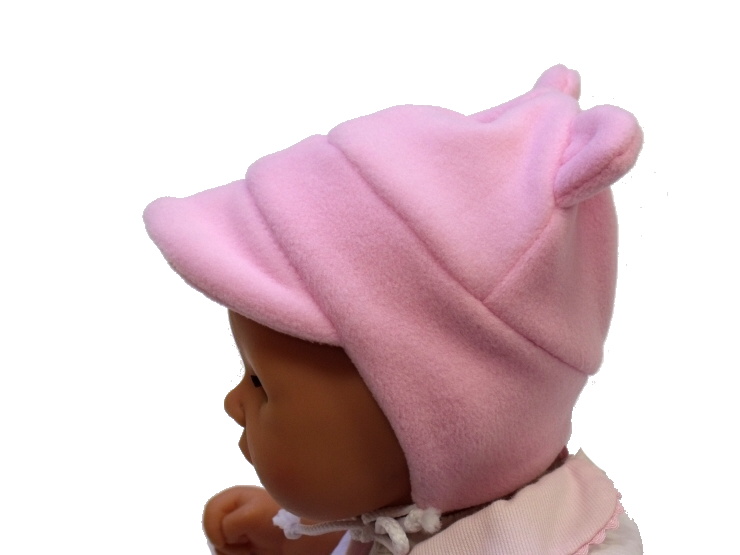 Dětská zimní čepička, Dětský svět, Baby Fleece s ouškama, banán vel.1 výprodej