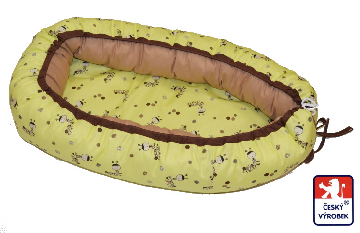 Dětské plátno Panda s deštníky na zeleném podkladě