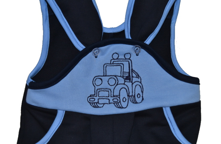 Dětské tepláky s laclem Dětský svět modré/tyrkys Truck vel.74