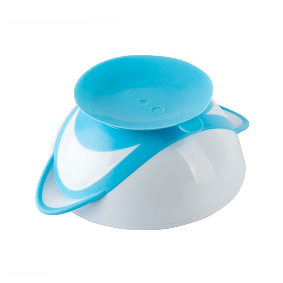 Dětská jídelní miska se lžičkou a přísavkou Baby Ono bílá-mint