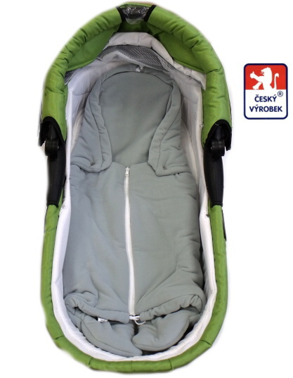 Zavinovačka do autosedačky Dětský svět  bavlněná s výšivkou krémová pro 5-ti bodové uchycení