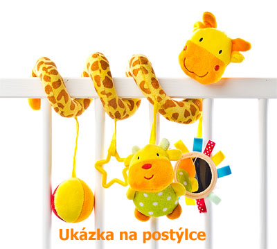 Plyšová spirála na kočárek Baby mix modrá Myška