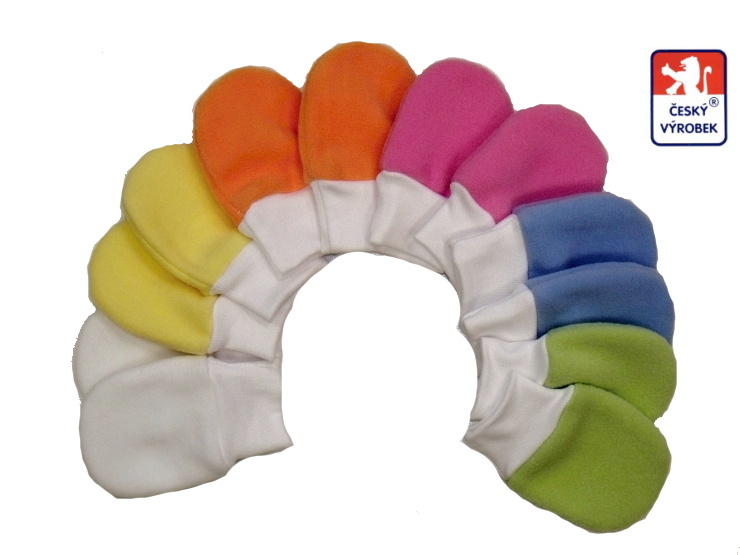 Dětské/kojenecké rukavičky Dětský svět ťapky fleece světle modré vel.1