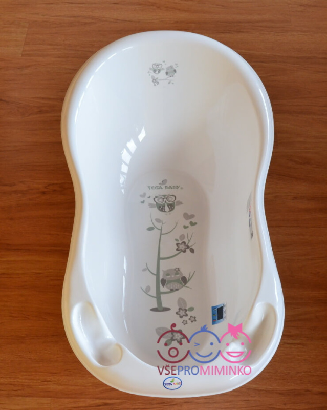 Anatomická vanička Tega Baby 102 cm sova bílá
