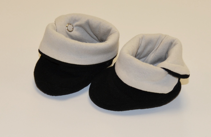 Kojenecké papučky Dětský svět Fashion baby černobéžové vel.00