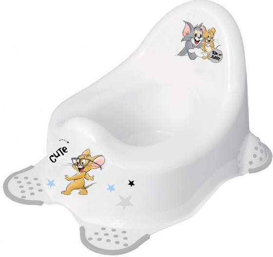 Nočník s protiskluzem Keeeper Tom a Jerry bílá