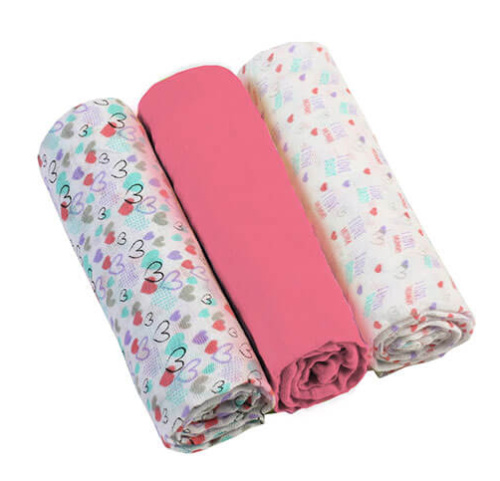 Pleny mušelínové Baby Ono Super soft růžová 3 ks v dárkovém balení