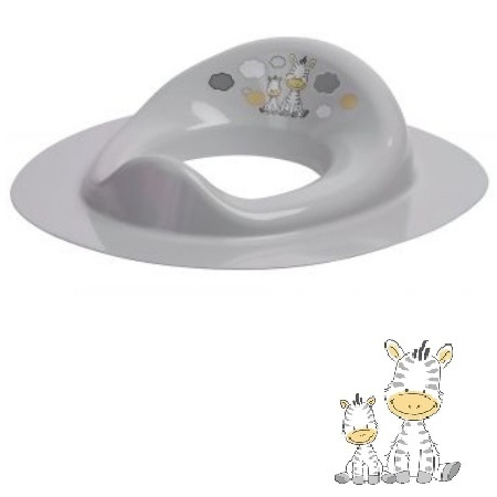 Dětské sedátko na WC Maltex Baby zebra šedá klasická