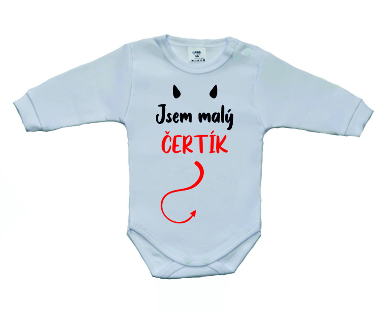 Dětské body s potiskem Gama Jsem malý Čertík velikost 80