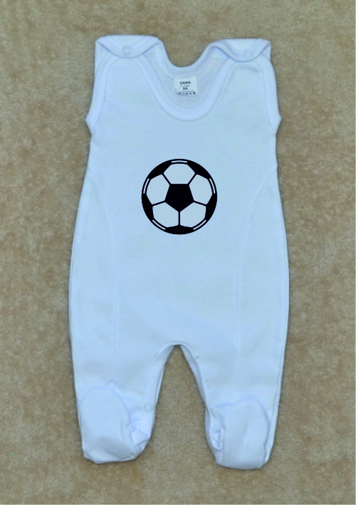 Kojenecké dupačky Gama bílé fotbal vel.74