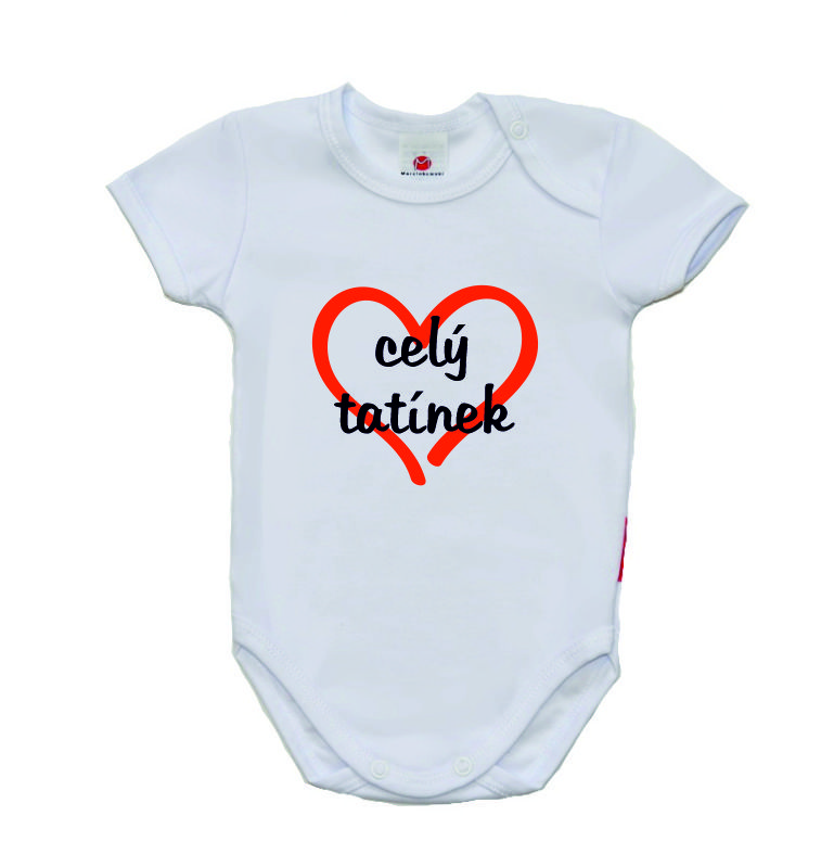 Vtipné body pro miminko, Gama, krátký rukáv, Celý tatínek velikost 50