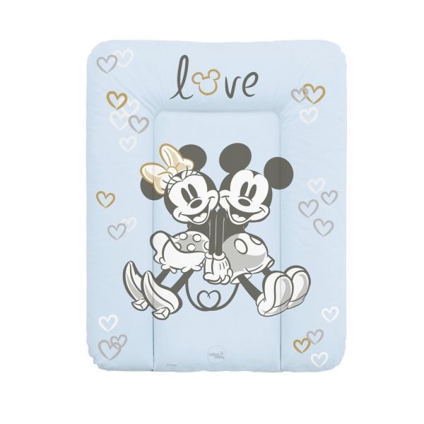 Dětská přebalovací podložka Ceba měkká na komodu 50x70 Disney Minnie & Mickey Blue