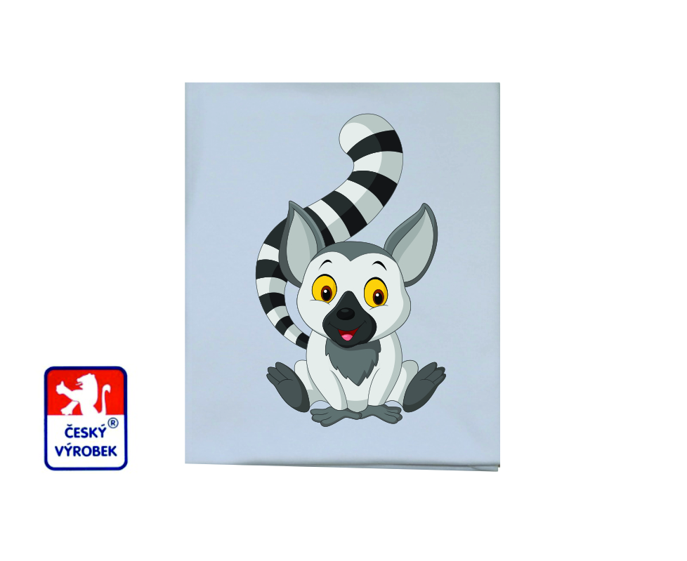 Dětská letní deka Dětský svět bavlněná sedící lemur