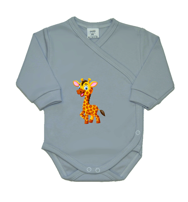 Kojenecké zavinovací body Gama šedé giraffe vel.56