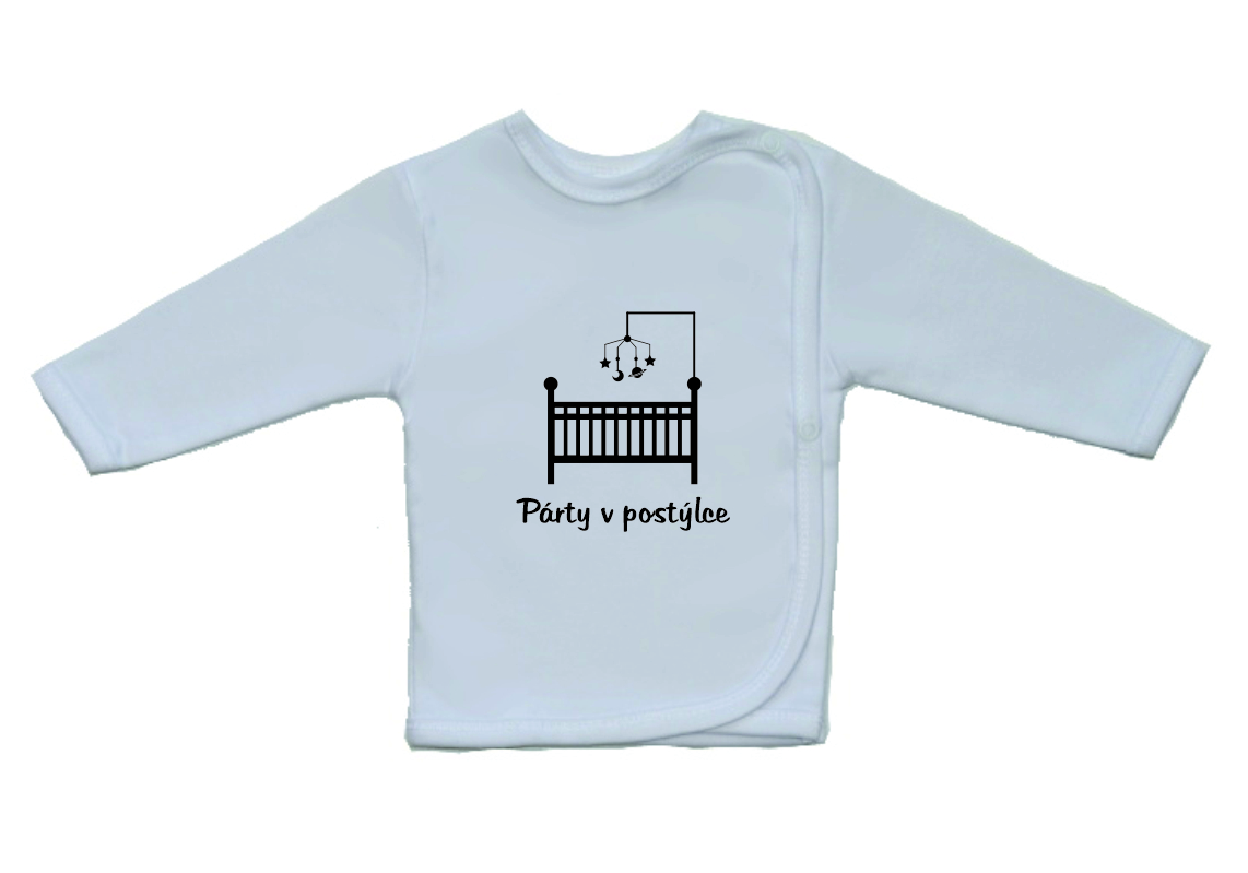 Kojenecká košilka s vtipným potiskem, Gama, párty v postýlce vel.56