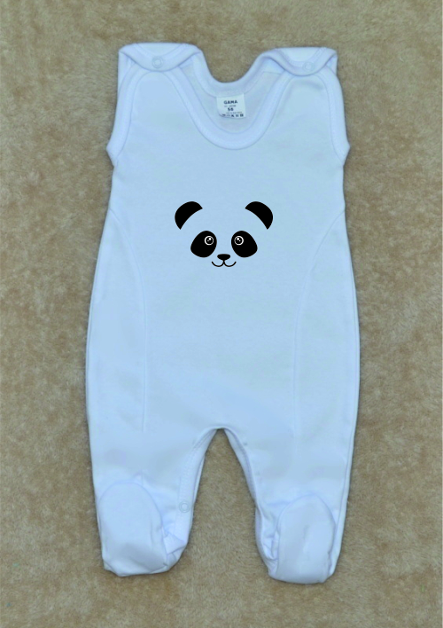 Dětské dupačky Gama bílé smile panda vel.56