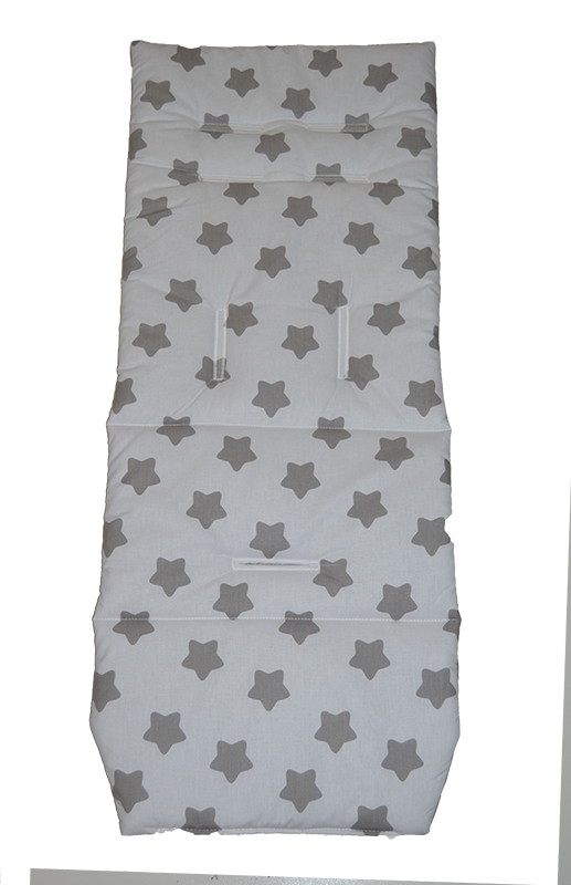 Textilní vložka do kočárku Dětský svět Valco Baby Snap 4, hvězdy na bílém podkladu 36x90cm
