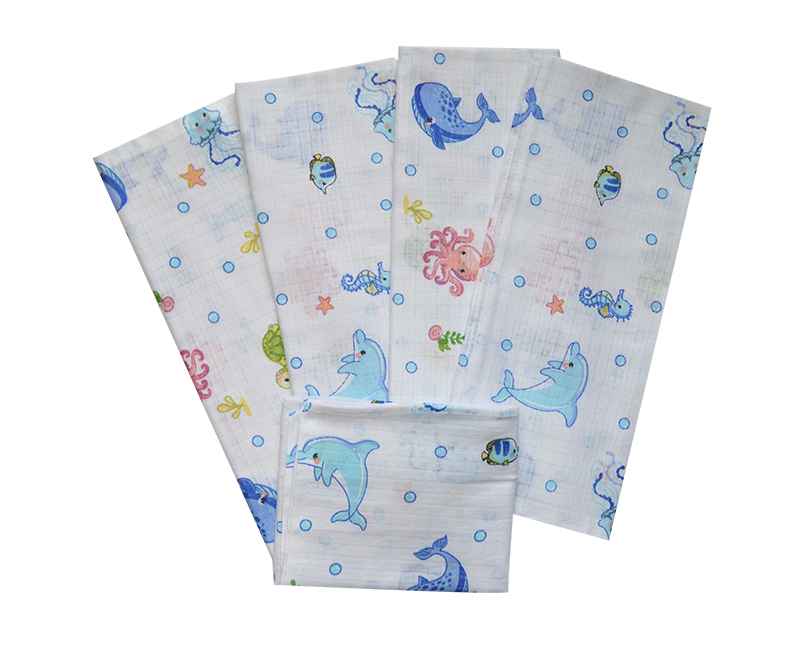 Bavlněná plena s obrázkem New Baby mořský svět