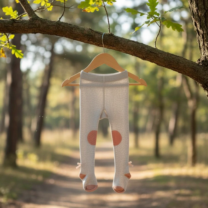 Dívčí punčocháče YO Baby ABS šedé s mašličkami vel. 80/86