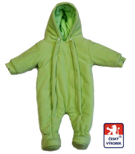 Dětská zimní kombinéza Dětský svět fleece zelená velikost 62