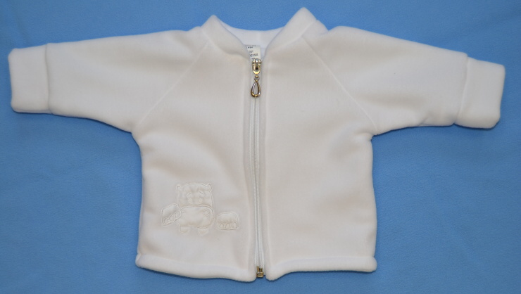 Bílý kojenecký kabátek, Dětský svět, Hippo 