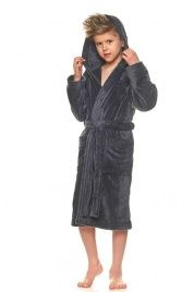 Dětský župan Dětský svět Lamový tmavě šedý velikost 92