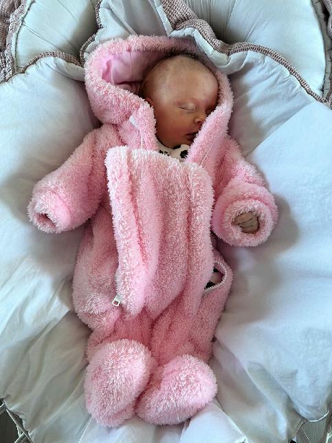 Jarní kojenecká kombinéza Dětský svět Lama růžová s ovečkou