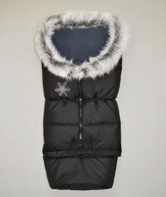 Dětský fusak s kožešinou Dětský svět winter bag Eskymo tmavě šedý