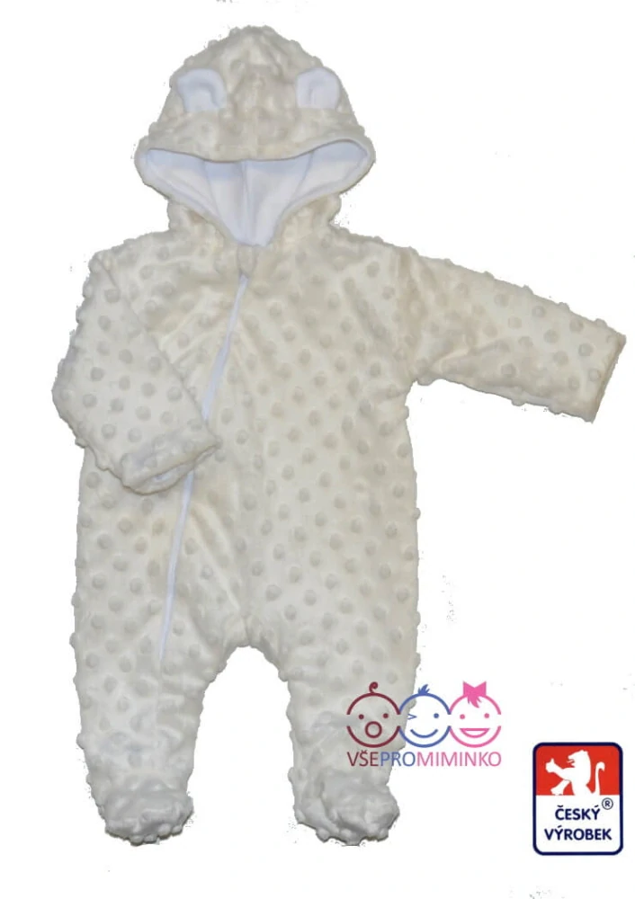 Jarní/podzimní kojenecká kombinéza Dětský svět, smetanová Minky velikost 80