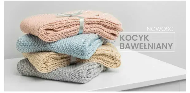 Dětská deka do kočárku pletená Sensillo béžová 100% bavlna