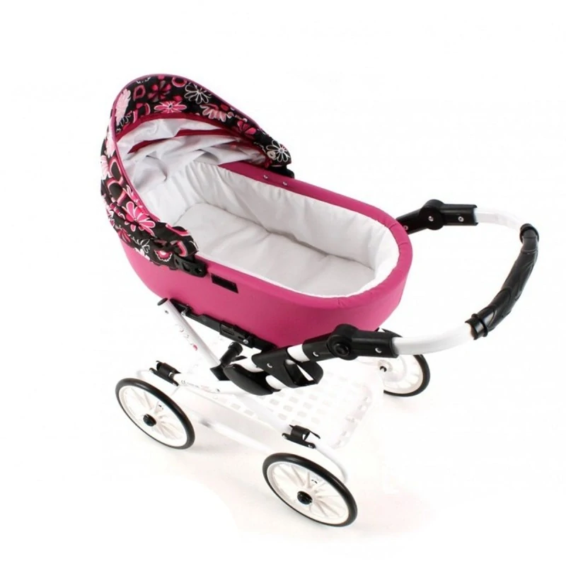 Kočárek pro panenku Adbor Viki VI-06 červený s hvězdami