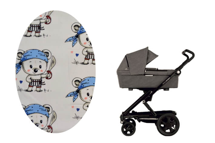 Bavlněná dětská látka pirát