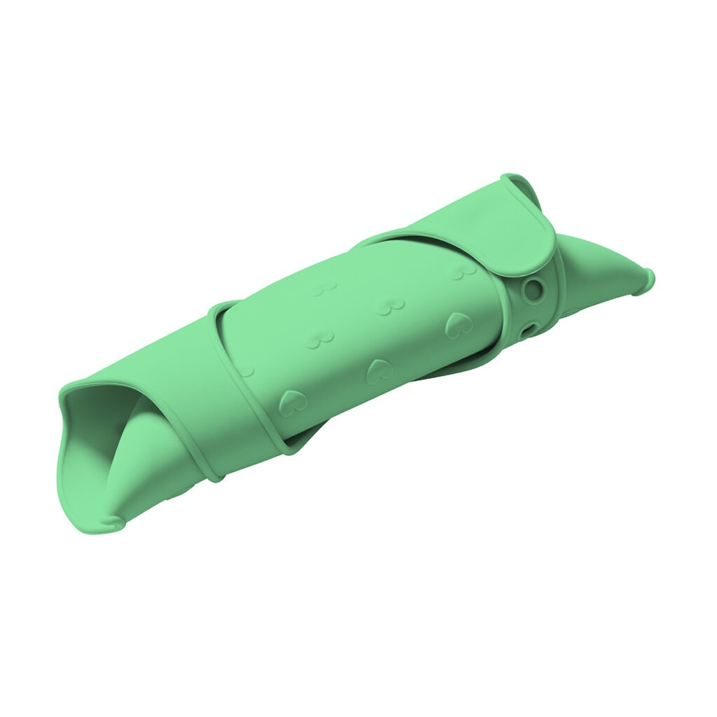 Dětský silikonový bryndák Baby Ono zelený CAT.NO 829/02