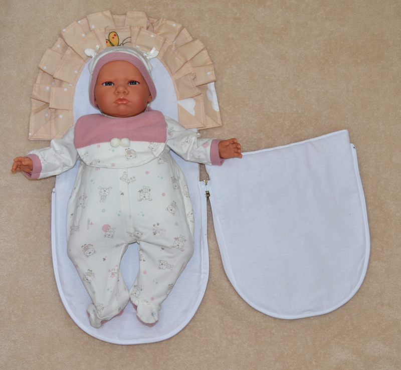 Fusak pro panenky Dětský svět obláčky s motýlkem