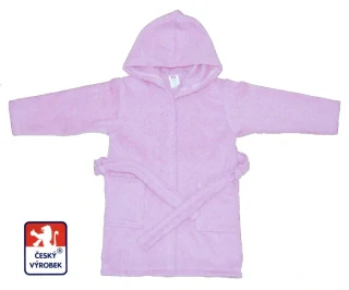 Dětský froté župan s kapucí Dětský svět světle fialový vel.104