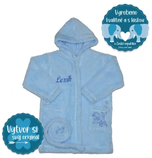 Dětský župan Dětský svět lamový s výšivkou jména a obrázku vel.92