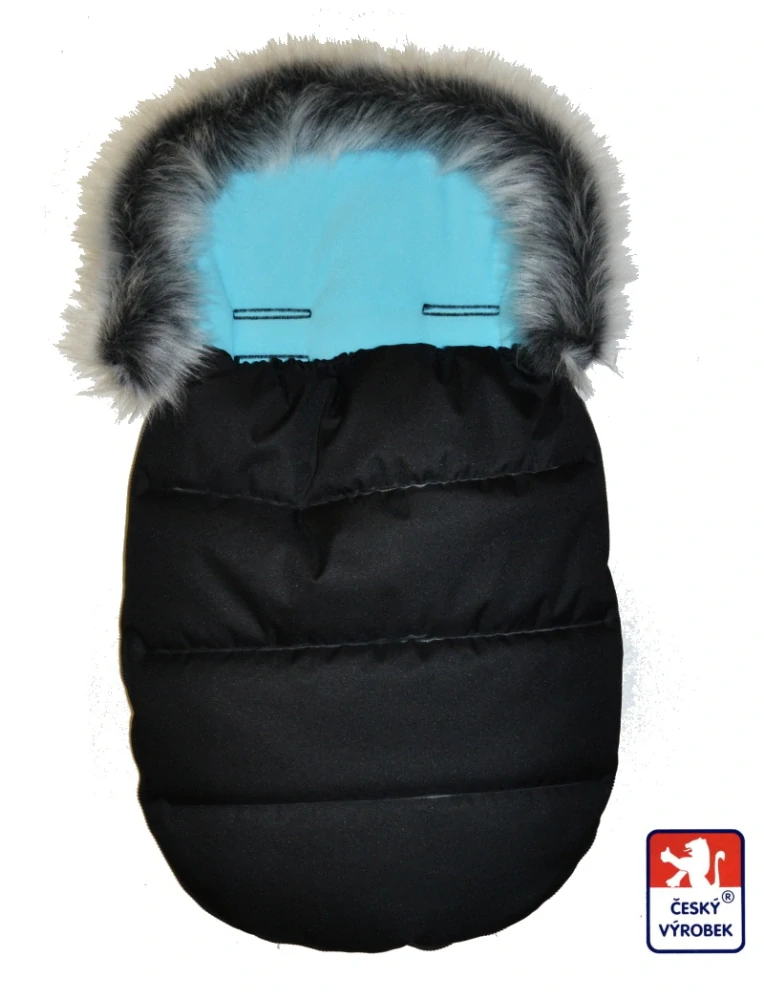 Zimní fusak s kožešinou, Dětský svět, Elf Baby tyrkysový
