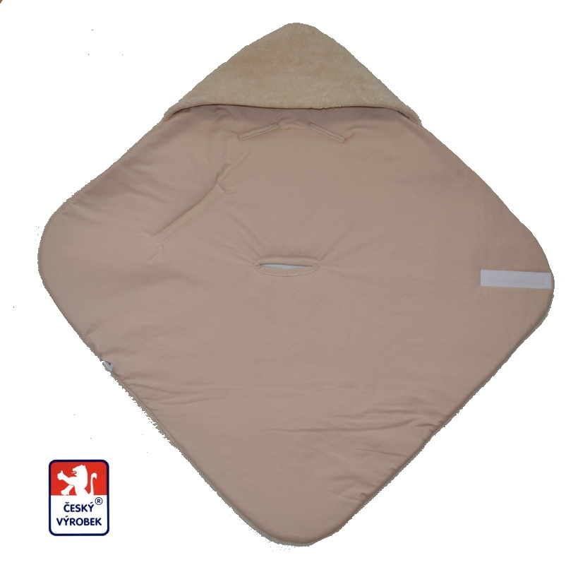 Rychlozavinovačka do autosedačky Dětský svět Lamová béžová se slonem