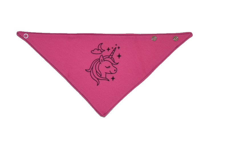 Dětský bryndáček/šátek Dětský svět růžový jednorožec