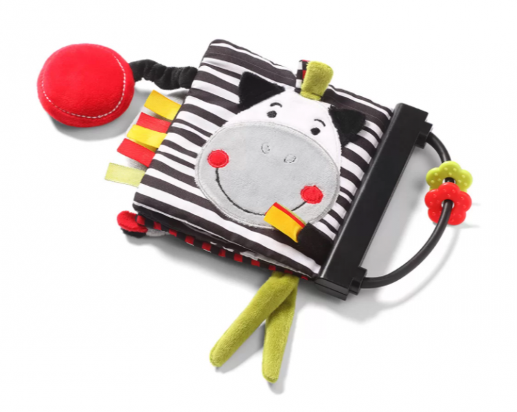 Kojenecká edukativní knížka s pískátkem BabyOno Dream Team Slon